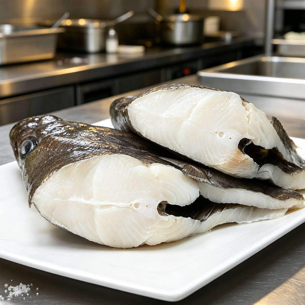 Fresh Thick Flatfish Head Sections