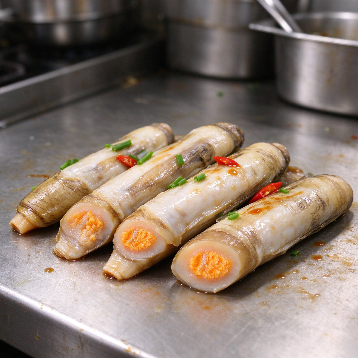Fresh Razor Clams In Shell